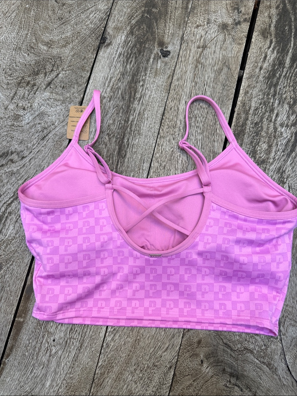 NEW PINK Victoria’s Secret Pink Sports Bra Cropped Cami - Picture 3 of 5
